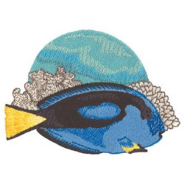 Picture of Blue Hippo Tang Machine Embroidery Design
