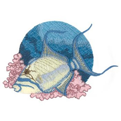 Queen Triggerfish Machine Embroidery Design