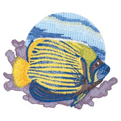 Emperor Angelfish Machine Embroidery Design