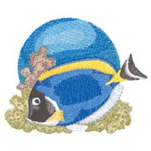 Picture of Powder Blue Tang Machine Embroidery Design