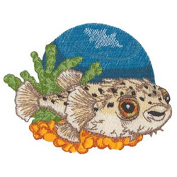 Porcupine Fish Machine Embroidery Design