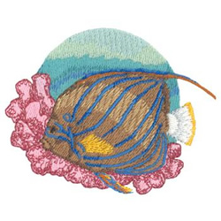 Bluering Angelfish Machine Embroidery Design