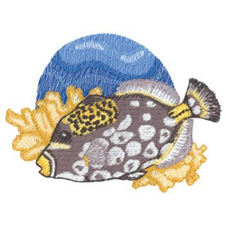 Clown Triggerfish Machine Embroidery Design