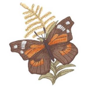 Picture of Snoot Butterfly on Goldenrod Machine Embroidery Design