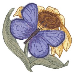 Spring Azure and  Black-eyed Susan Machine Embroidery Design