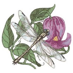 Picture of Plains Clubtail and  Curl Flower Machine Embroidery Design