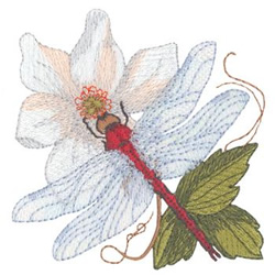 Ruby Meadow Hawk / Wood Anemone Machine Embroidery Design