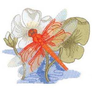 Picture of Flame Skimmer and  Water Crowfoot Machine Embroidery Design