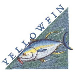 Yellowfin Tuna Machine Embroidery Design