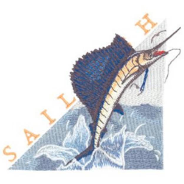 Picture of Sailfish Machine Embroidery Design