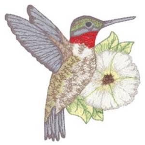 Picture of Ruby Throated Hummingbird Machine Embroidery Design