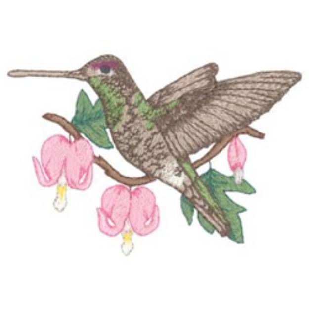 Picture of Magnificent Hummingbird Machine Embroidery Design