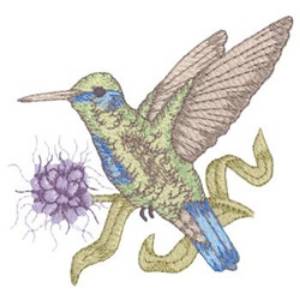Picture of Green Violet-Ear Hummingbird Machine Embroidery Design