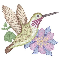 Calliope Hummingbirds Machine Embroidery Design