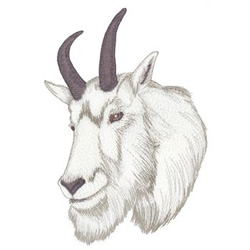 Mountain Goat Machine Embroidery Design