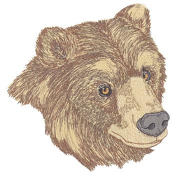 Grizzly Bear Machine Embroidery Design