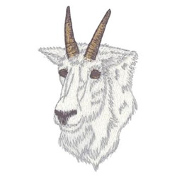Mountain Goat Head Machine Embroidery Design