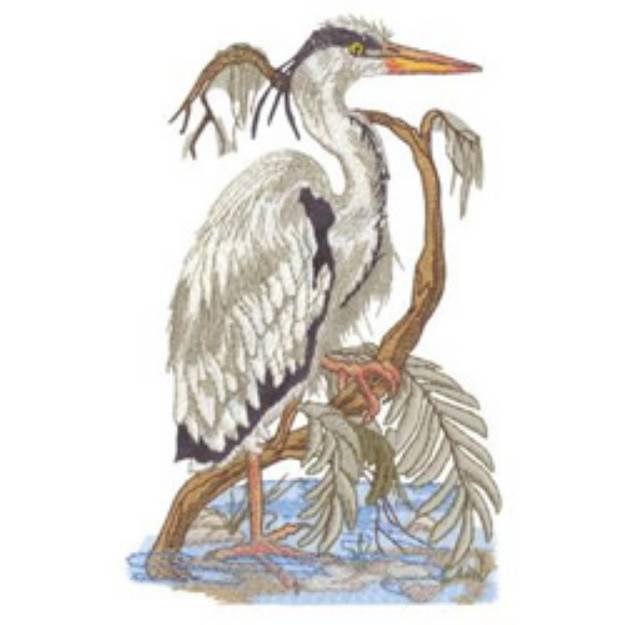 Picture of Grey Heron Machine Embroidery Design