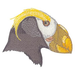Tufted Puffin Machine Embroidery Design