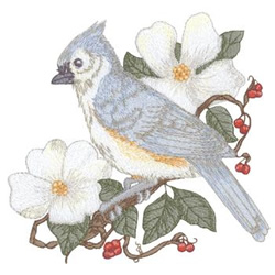 Tufted Titmouse Machine Embroidery Design