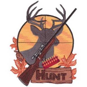 Picture of Deer Hunting Machine Embroidery Design