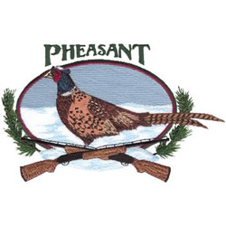 Pheasant Scene Machine Embroidery Design