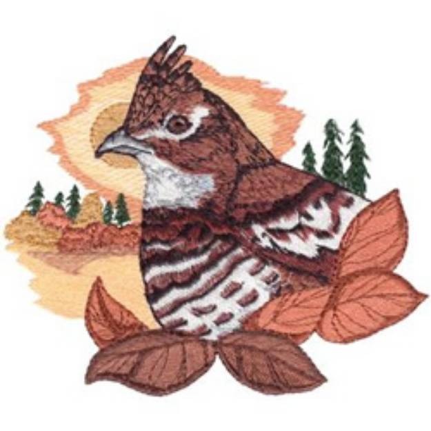 Picture of Ruffed Grouse Machine Embroidery Design