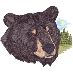 Black Bear Machine Embroidery Design