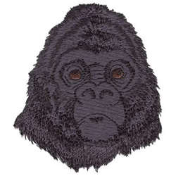 Gorilla Head Machine Embroidery Design