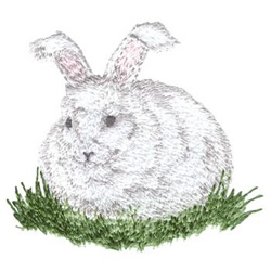 Angora Rabbit Machine Embroidery Design