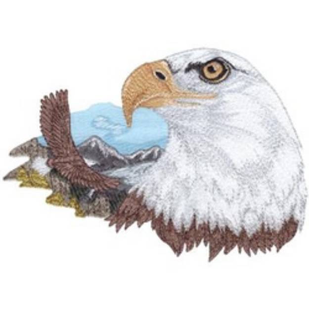 Picture of Eagle Scene Machine Embroidery Design