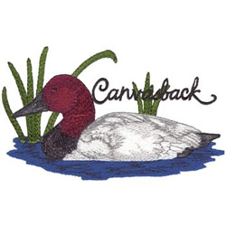 Canvasback Duck Machine Embroidery Design