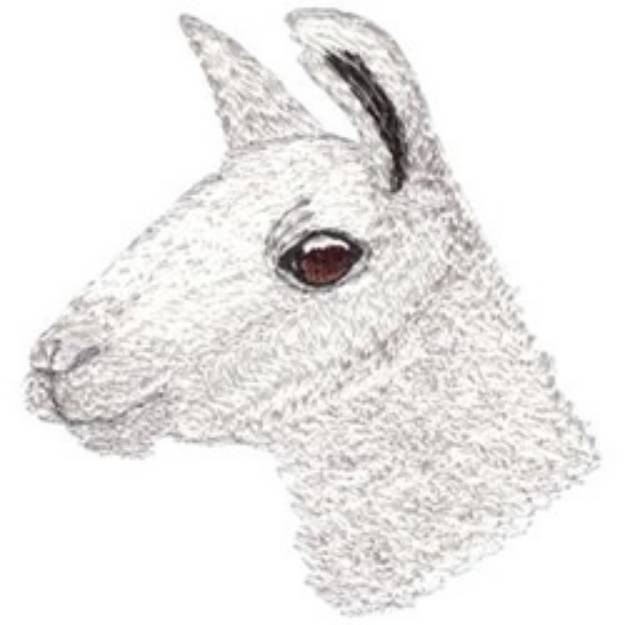 Picture of Llama Head Machine Embroidery Design