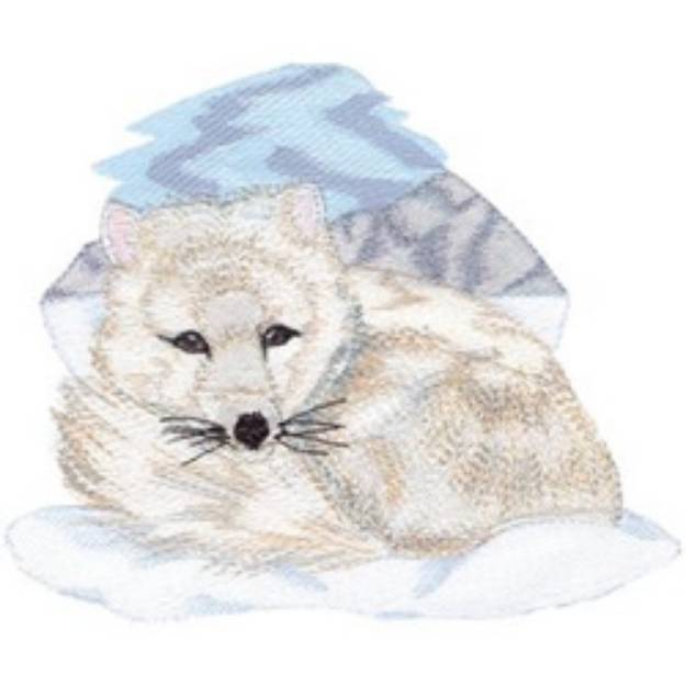 Picture of Arctic Fox Machine Embroidery Design