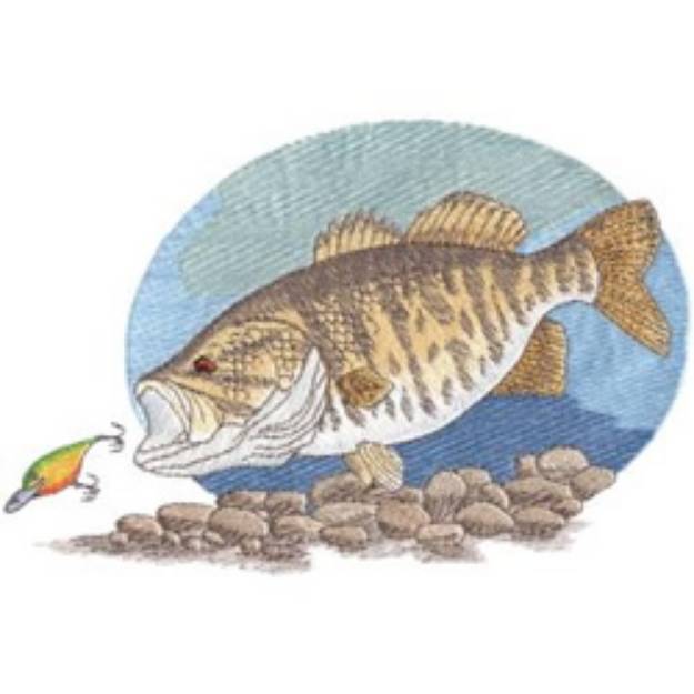 Picture of Smallmouth Bass Machine Embroidery Design