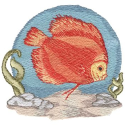 Discus Fish Machine Embroidery Design