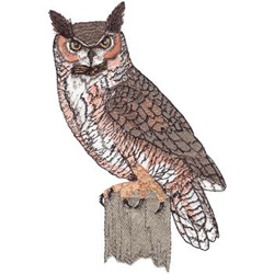 Great Horned Owl Machine Embroidery Design