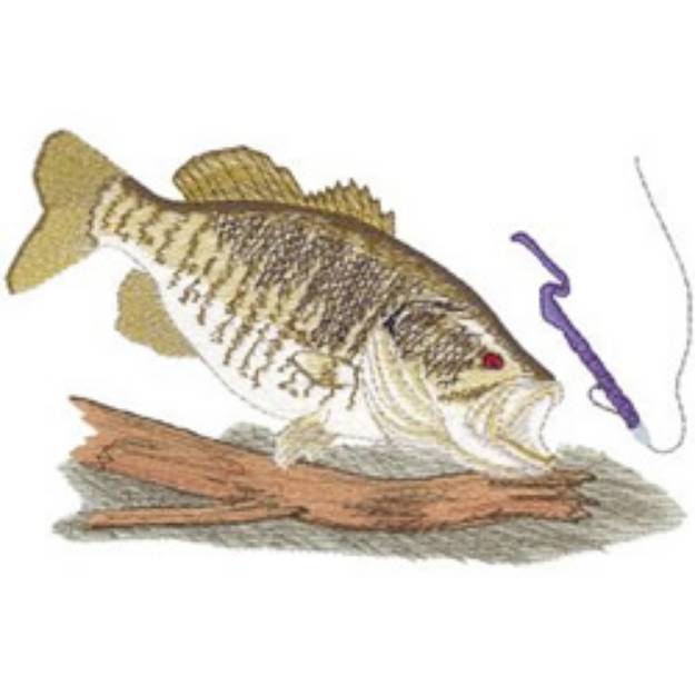 Picture of Smallmouth Bass Machine Embroidery Design