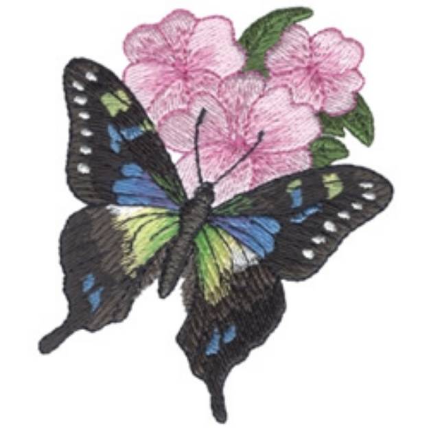 Picture of Purple Spotted Swallowtail Machine Embroidery Design
