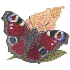 Picture of Peacock Butterfly Machine Embroidery Design
