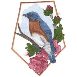 Eastern Bluebird Machine Embroidery Design
