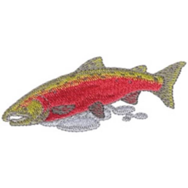 Picture of Coho Salmon Machine Embroidery Design