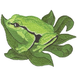 European Tree Frog Machine Embroidery Design