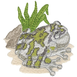 Gray Tree Frog Machine Embroidery Design