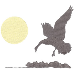Goose Sihouette Machine Embroidery Design