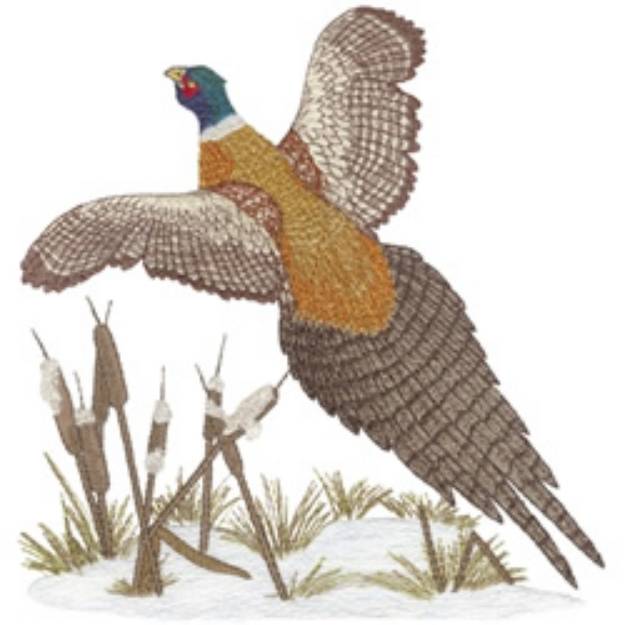Picture of Flying Pheasant Machine Embroidery Design
