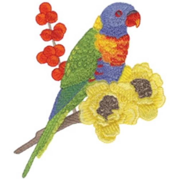 Picture of Rainbow Lorikeet Machine Embroidery Design