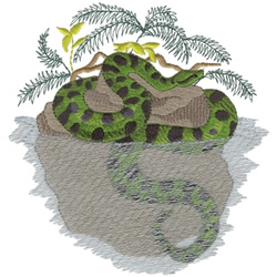 Anaconda In Swamp Machine Embroidery Design