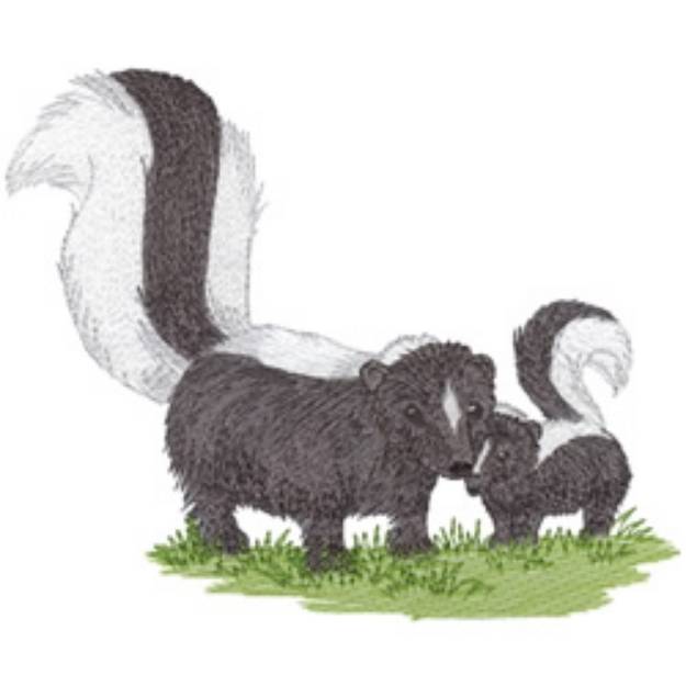 Picture of Skunks Machine Embroidery Design
