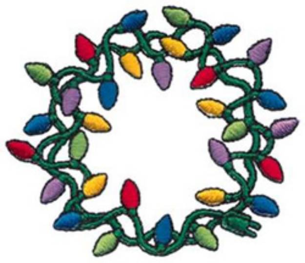 Picture of Christmas Lights Machine Embroidery Design